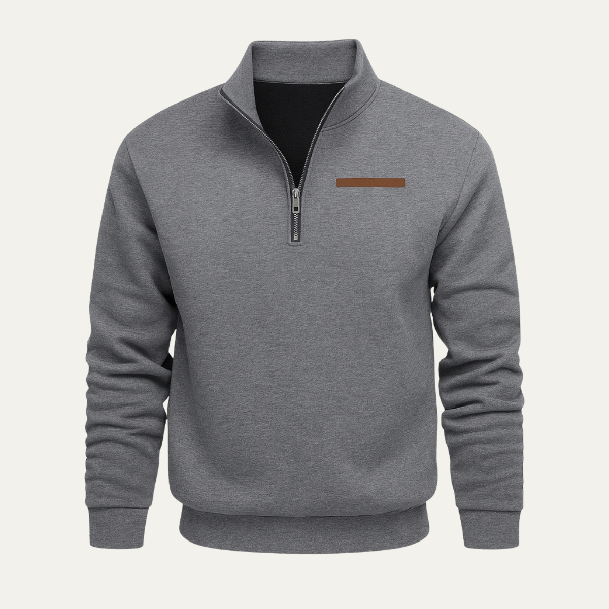 Men's Half Zip Sweater Warm Stand Collar Silverbrook - Fashinoza