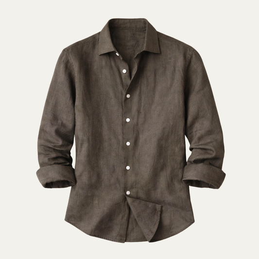 Men's Casual Business Shirt British Style Cotton - Fashinoza