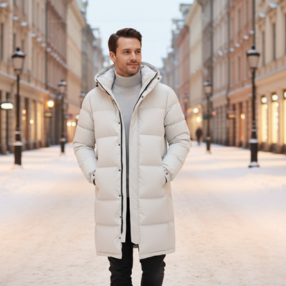 Men's Hooded Puffer Coat Black