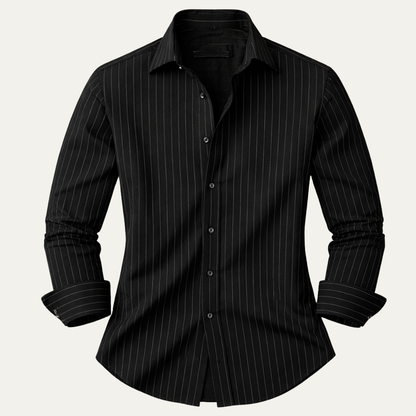 Men's Slim Fit Striped Button Up Shirt - Fashinoza