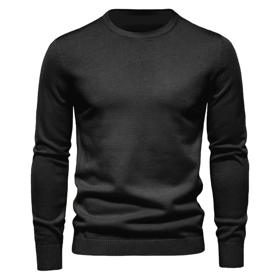 Men's Long Sleeve Sweater Solid Design