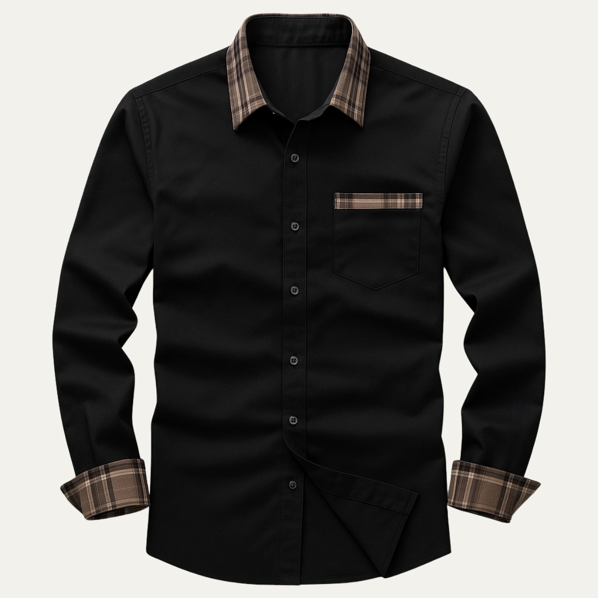 Men's Plaid Dress Shirt Casual Button Up - Fashinoza