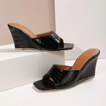 Women's Leather Wedge Shoes Cushioned