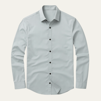 Men's Business Shirt Solid Color Cotton - Fashinoza