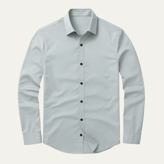 Men's Business Shirt Solid Color Cotton - Fashinoza