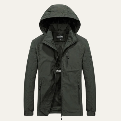 Waterproof Hooded Windbreaker Jacket - Fashinoza