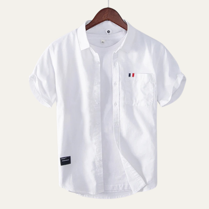 Men's Slim Fit Cotton Button Up Shirt - Fashinoza