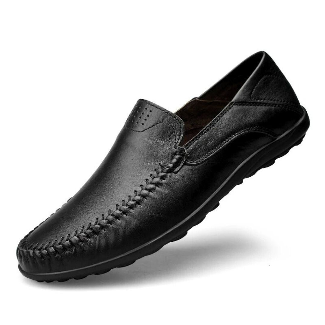 Genuine Leather Loafers - 
Fashinoza