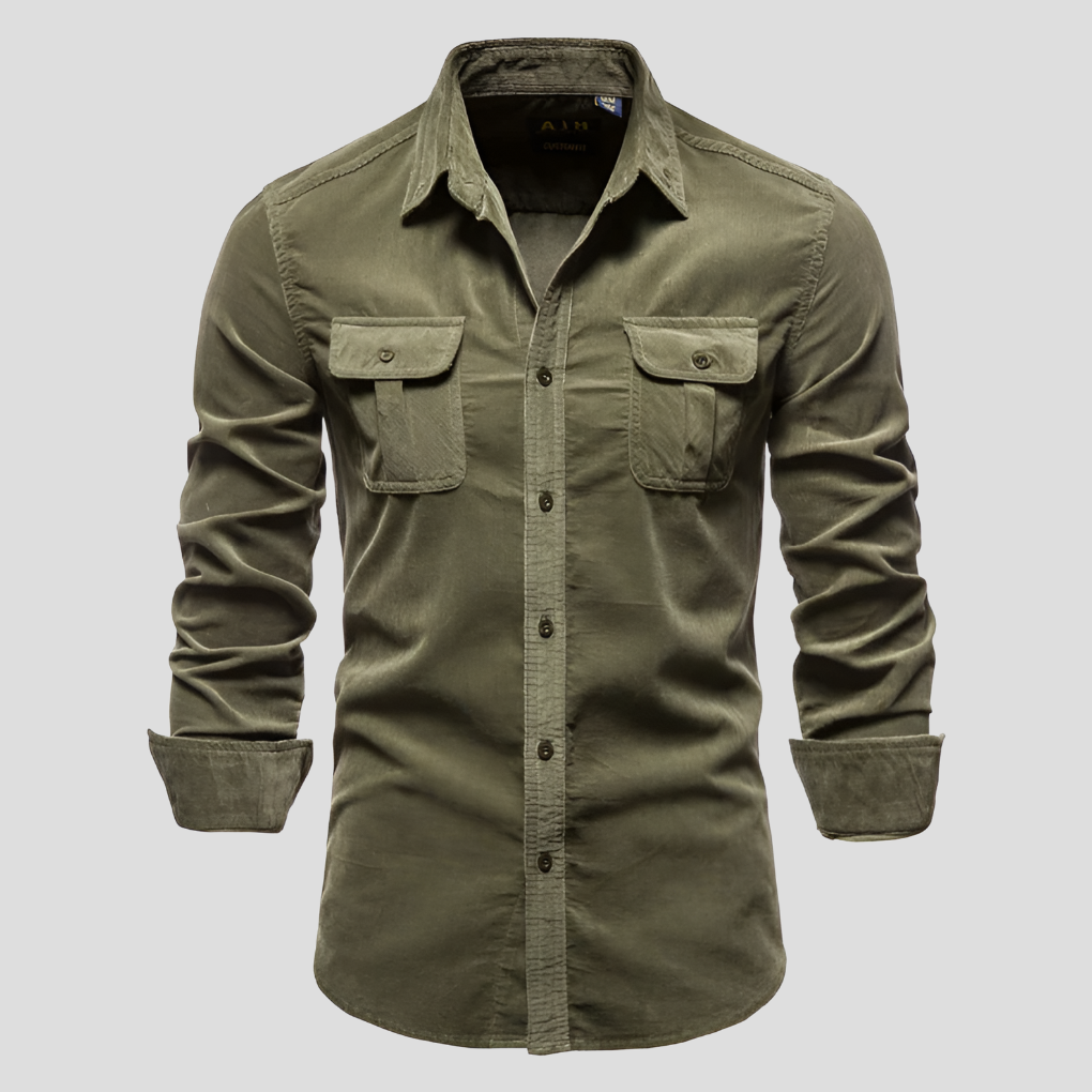 Men's Corduroy Shirt Everyday Comfort - Fashinoza
