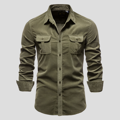 Men's Corduroy Shirt Everyday Comfort - Fashinoza