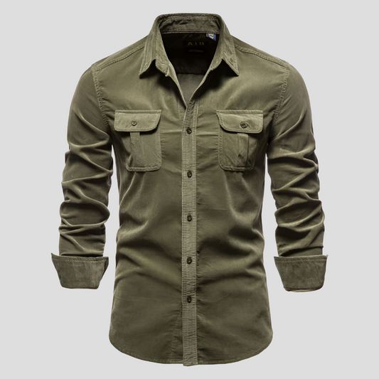 Men's Corduroy Shirt Everyday Comfort - Fashinoza