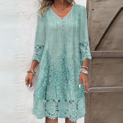 Lunaria | Women’s Floral Lace Sleeve Summer Dress