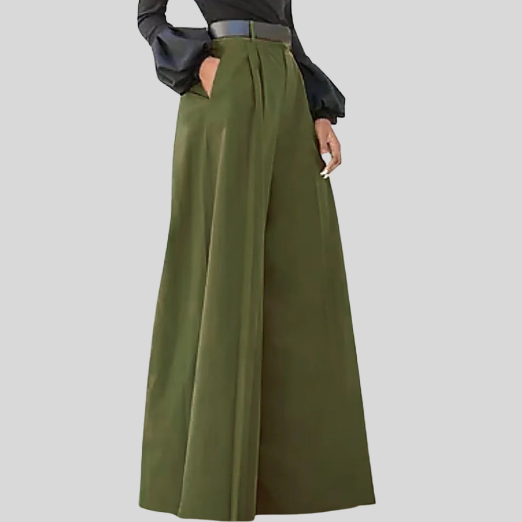 Women's Wide Leg Pants Modern Flowy Design - Fashinoza