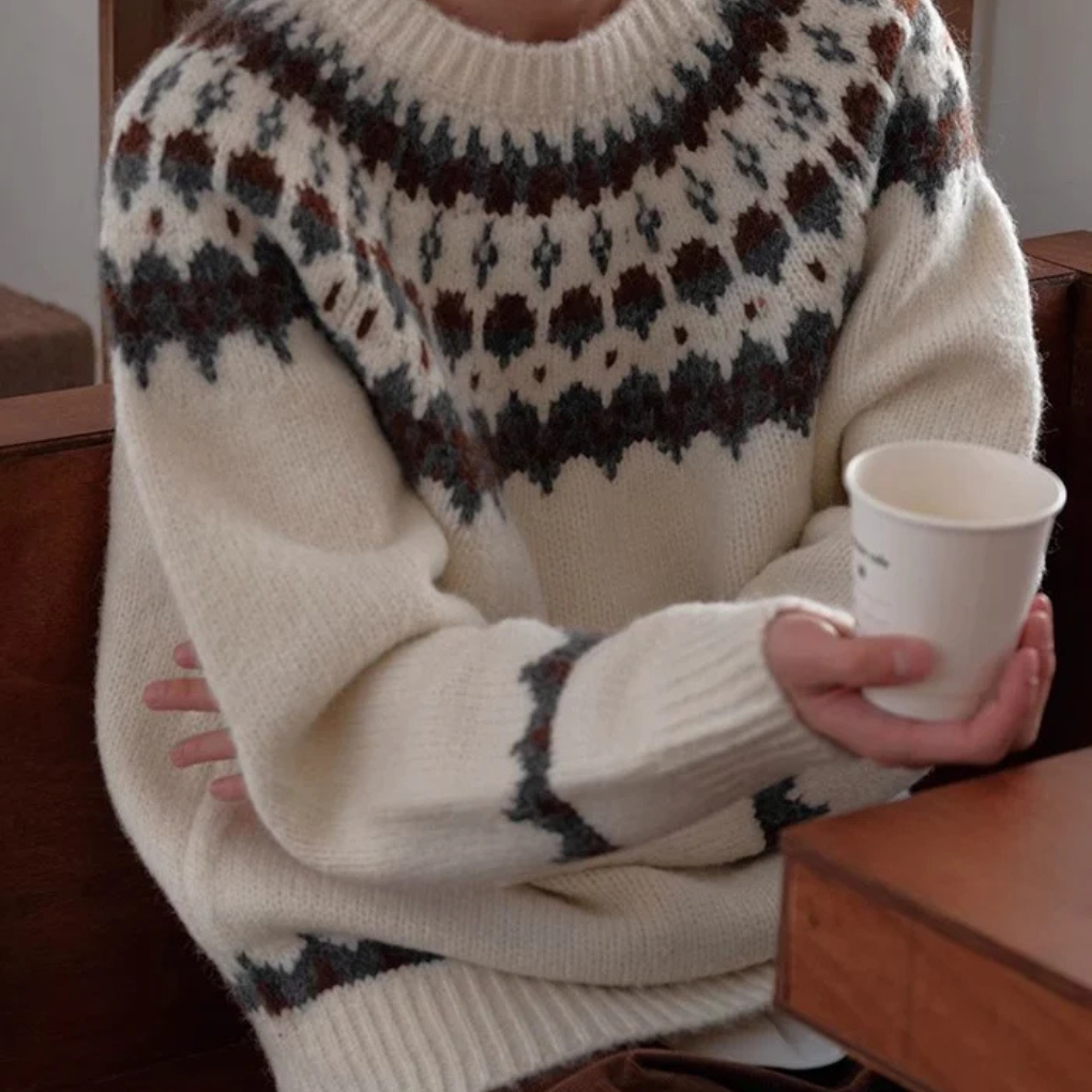 Men's Crewneck Sweater Retro Vintage Style