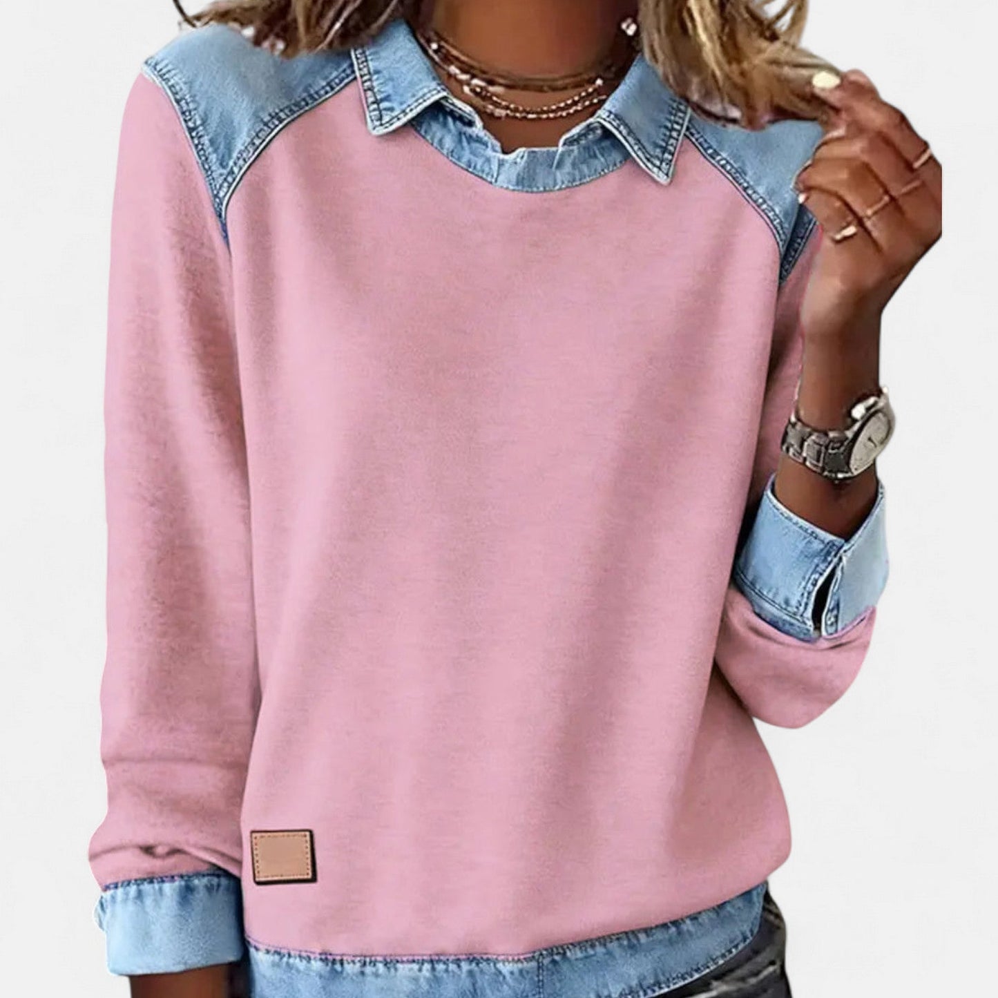 Women's Collared Long Sleeve Sweater