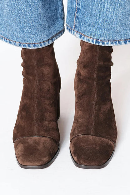Women's Square Toe Block Heel Boots