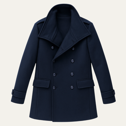 Dunhill Men's Wool Double Breasted Trench Coat - Fashinoza