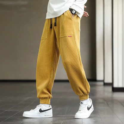 Men's Ribbed Jogger Pants - Fashinoza