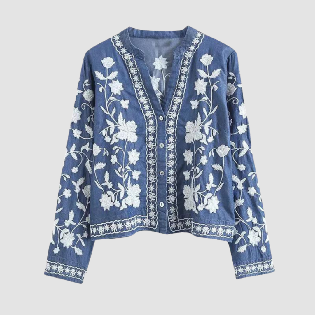 Women's Embroidered Cardigan Bohemian Style - Fashinoza