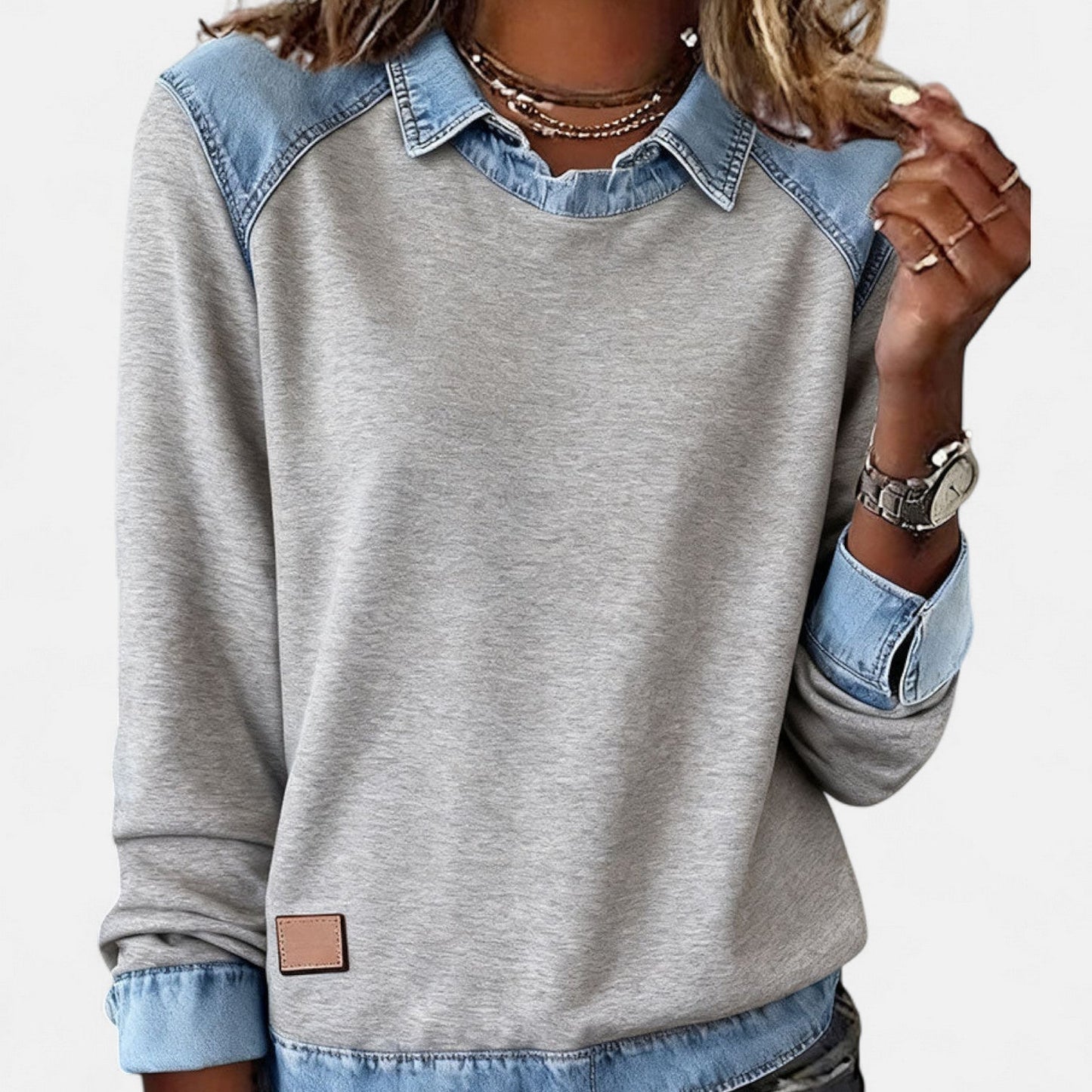 Women's Collared Long Sleeve Sweater