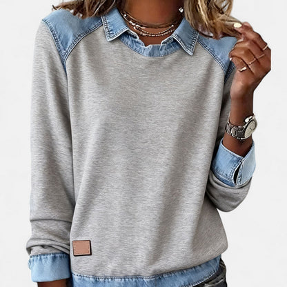 Women's Collared Long Sleeve Sweater