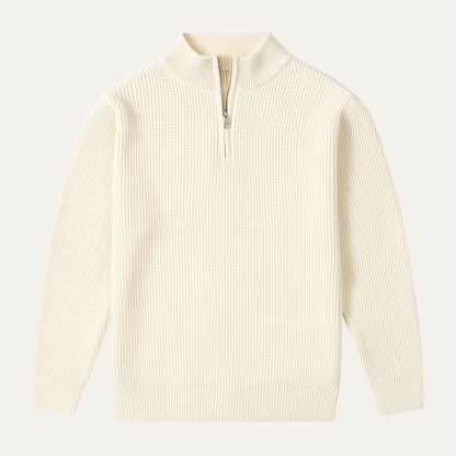 Men's Soft Knit Half Zip Sweater - Fashinoza