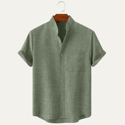Men's Oversized Cotton Linen Shirt - Fashinoza