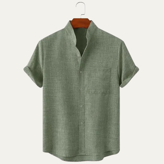 Men's Oversized Cotton Linen Shirt - Fashinoza