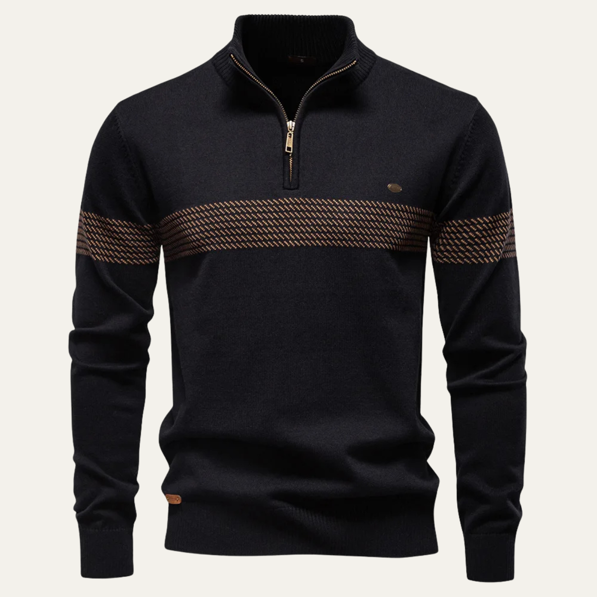 Mens Knit Sweater Half Zip Business Casual