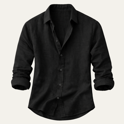 Mens Linen Button Up Shirt - Fashinoza