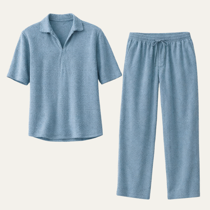 Men's Relaxed Fit Summer Shirt And Pants Set - Fashinoza