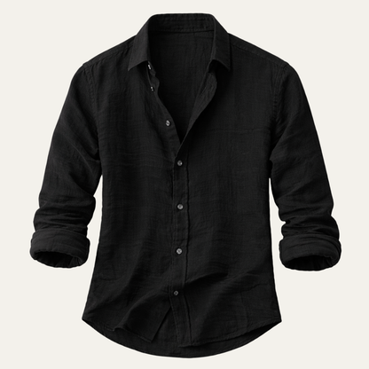 Men's Cotton Linen Beach Shirt - Fashinoza