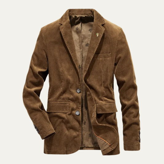 Men's Corduroy Blazer Vintage Style - Fashinoza
