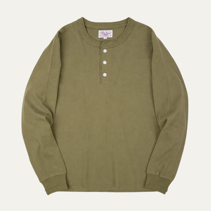 Men's Cotton Henley Shirt Lightweight Beige - Fashinoza