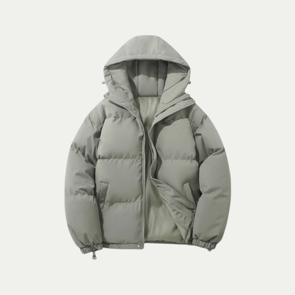 Men's Quilted Jacket Warm Textile Winter Coat - 
Fashinoza