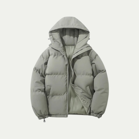 Men's Quilted Jacket Warm Textile Winter Coat - 
Fashinoza