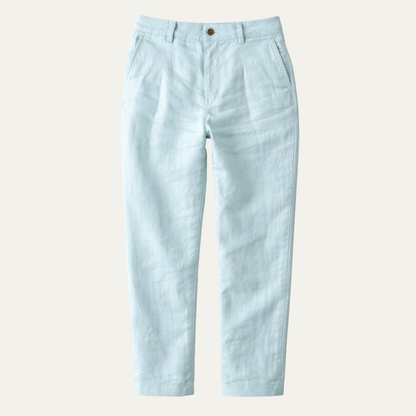 Men's Cotton Linen Ankle Pants - Fashinoza