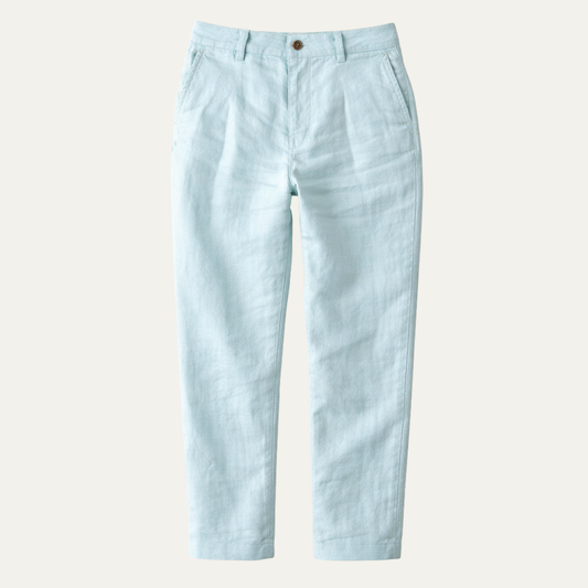 Men's Cotton Linen Ankle Pants - Fashinoza