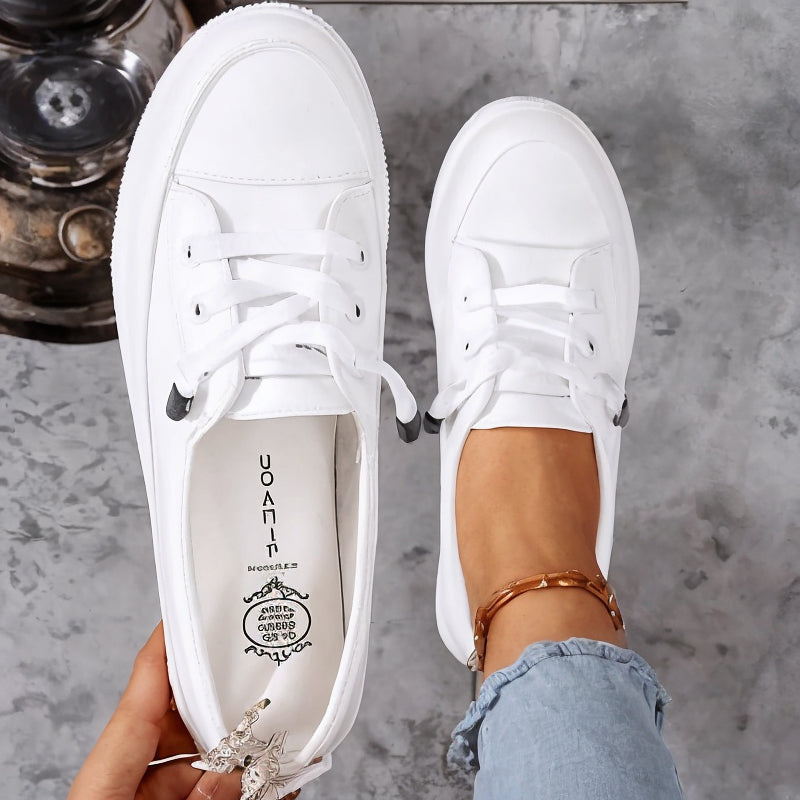 Women's Lace-Up Low Sneakers - Fashinoza