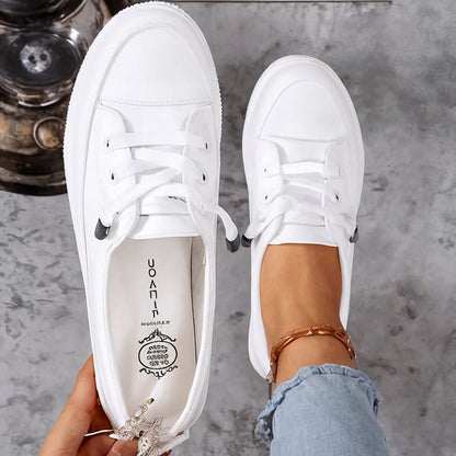 Women's Lace-Up Low Sneakers - Fashinoza