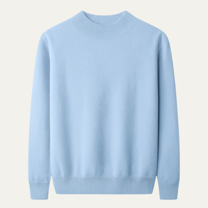 Men's Mock Neck Knit Sweater Plain