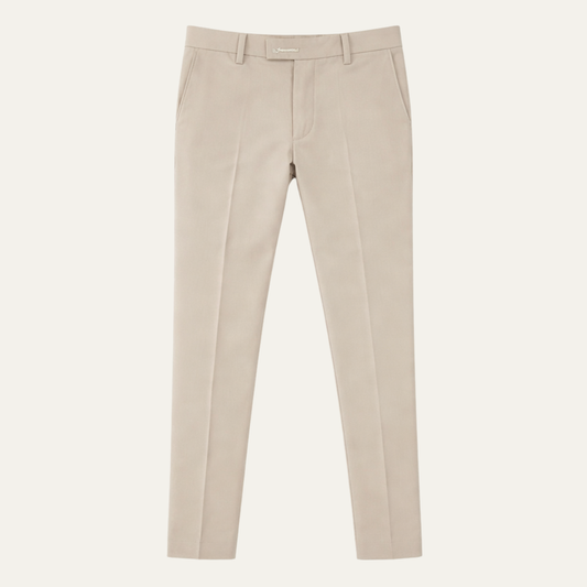 Men's Slim Fit Stretch Dress Pants Elegant Silver - Fashinoza