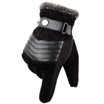 Men's Winter Gloves Touch Screen Genuine Leather Strap - 
Fashinoza