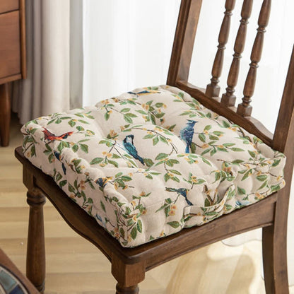 Padded Chair Cushion With Ties For Dining Patio Chairs - Fashinoza