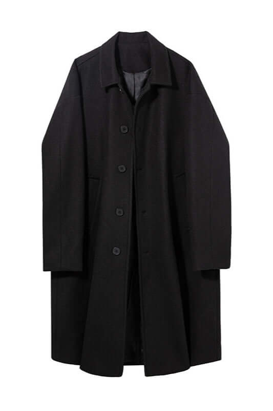 Men's Wool Overcoat Classic Oversized Warm Beige