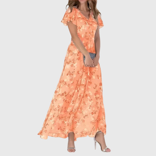 Jacklyn | Womens Floral V Neck Maxi Dress