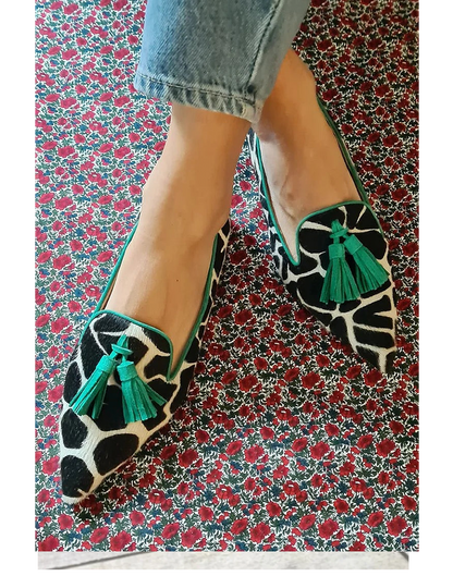 Women's Pointed Loafers Animal Print - Fashinoza