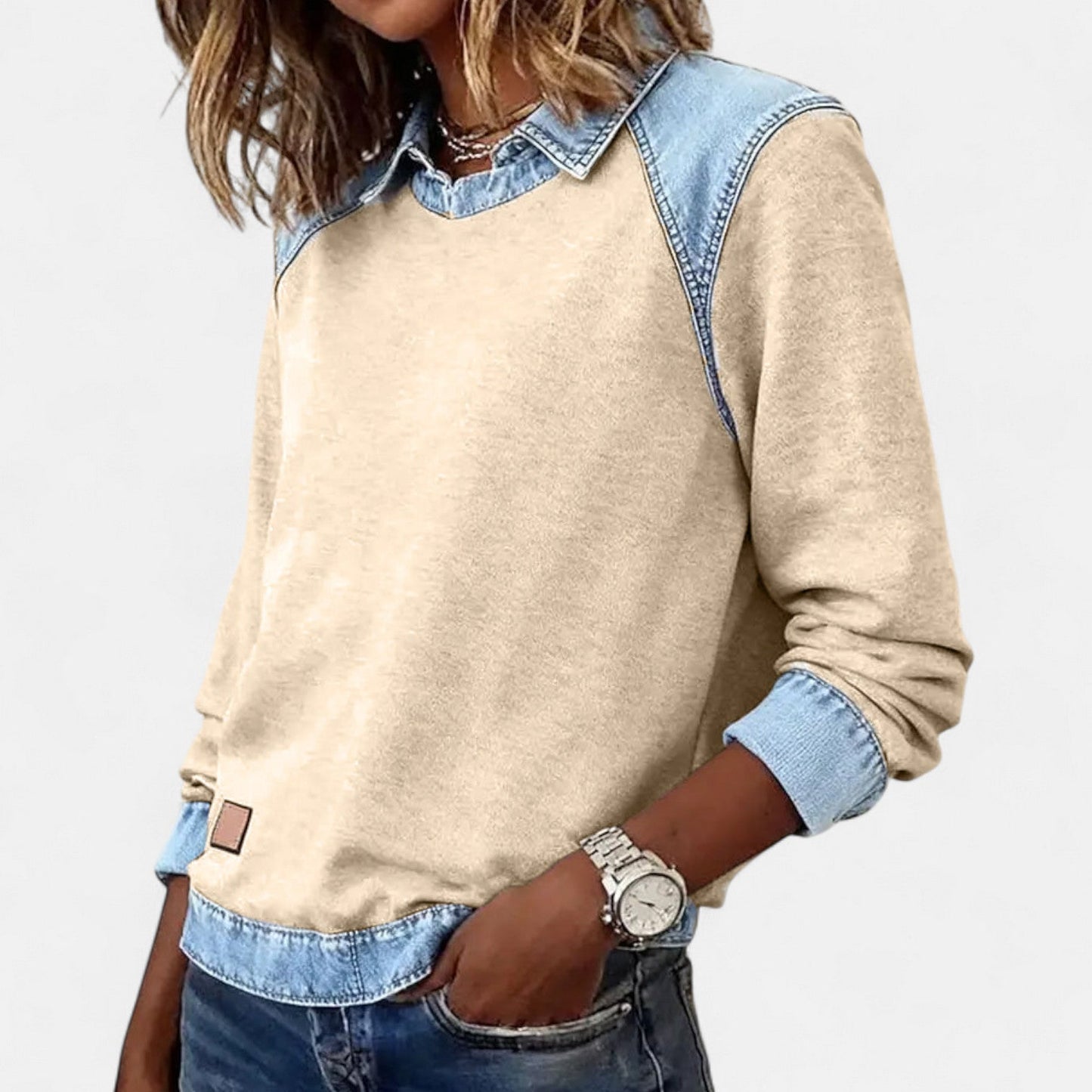 Women's Collared Long Sleeve Sweater