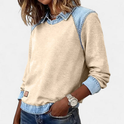 Women's Collared Long Sleeve Sweater