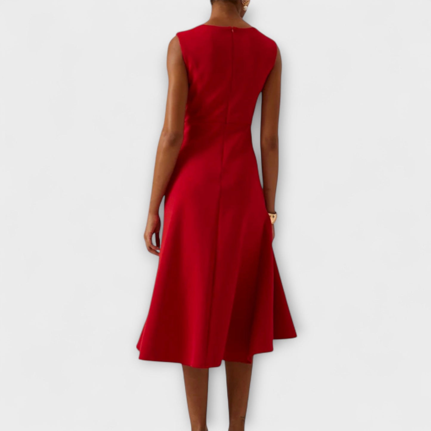 Women's Sleeveless Ruffle Hem Dress